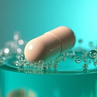 Ceramic capsule resisting gastric acid in a simulated environment